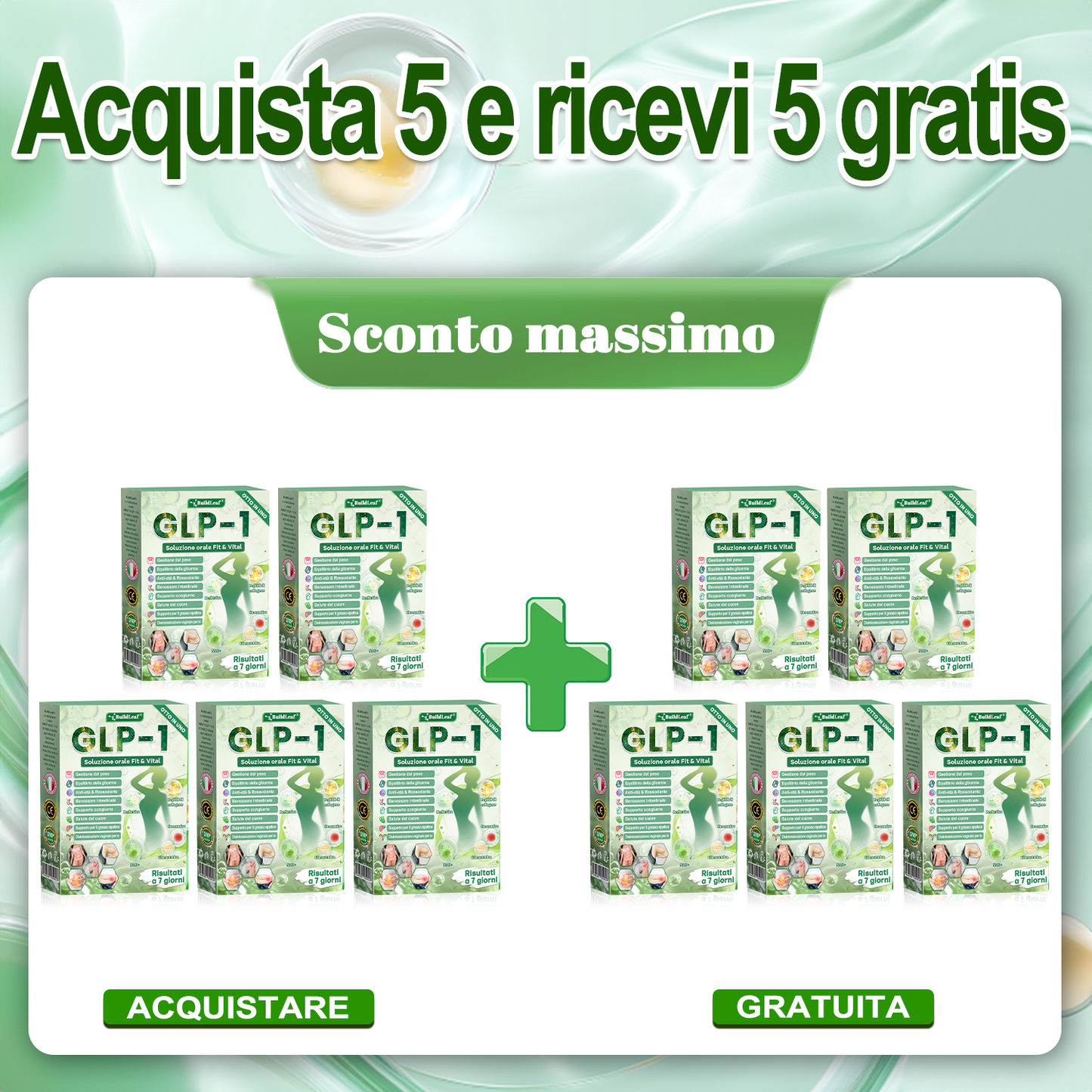 Negozio ufficiale | ššBuildLeafĀ® GLP-1 8-in-1 Fit & Vital Soluzione Orale (Solo una volta al giorno, cambiamenti visibili in 7 giorni) ā
Per obesitĆ , salute cardiovascolare, diabete, apnea notturna, salute intestinale, problemi articolari e altro