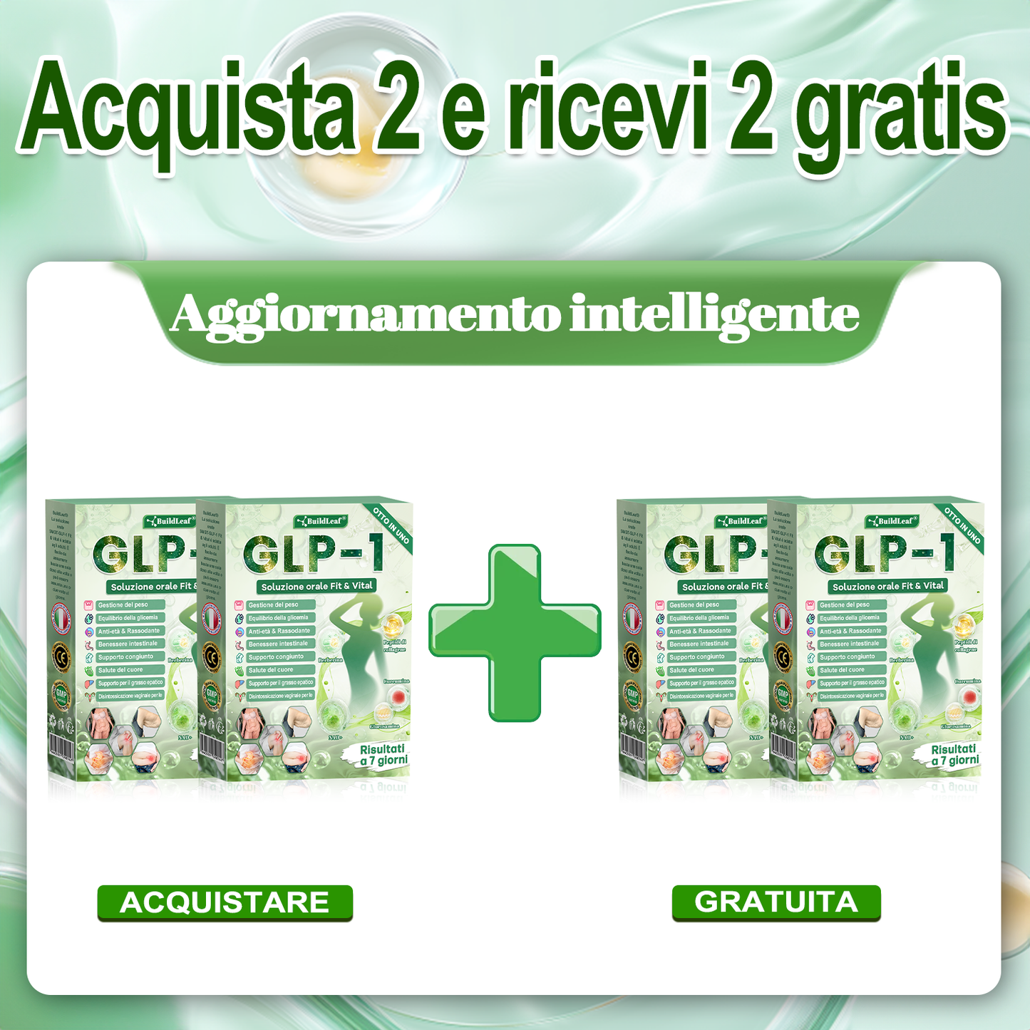 Negozio ufficiale | 💎BuildLeaf® GLP-1 8-in-1 Fit & Vital Soluzione Orale (Solo una volta al giorno, cambiamenti visibili in 7 giorni) ✅ Per obesità, salute cardiovascolare, diabete, apnea notturna, salute intestinale, problemi articolari e altro