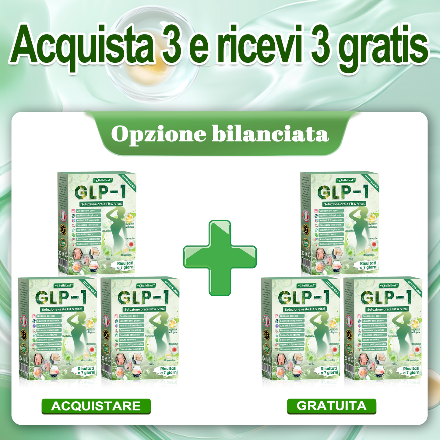 Negozio ufficiale | 💎BuildLeaf® GLP-1 8-in-1 Fit & Vital Soluzione Orale (Solo una volta al giorno, cambiamenti visibili in 7 giorni) ✅ Per obesità, salute cardiovascolare, diabete, apnea notturna, salute intestinale, problemi articolari e altro